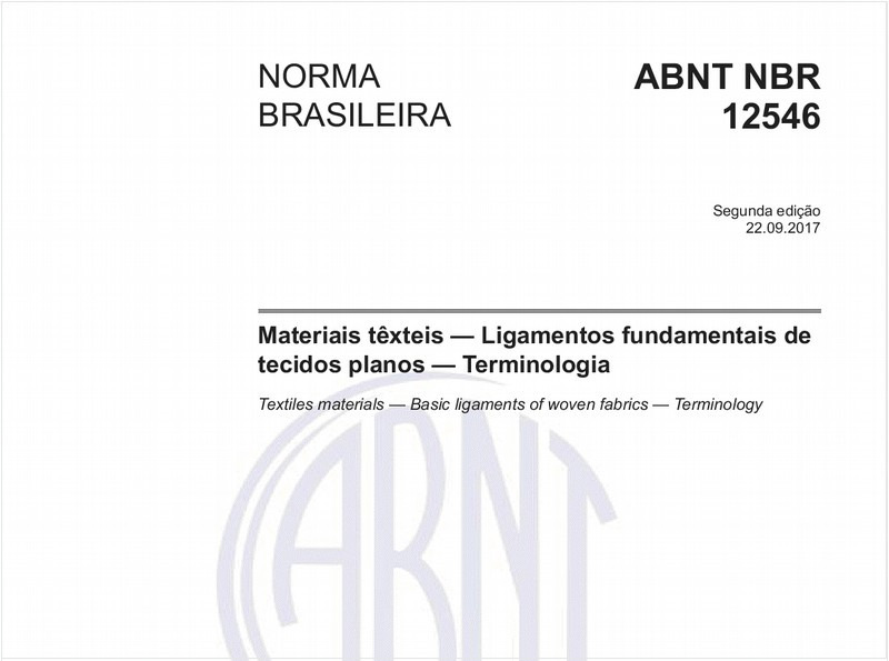 Materiais têxteis — Ligamentos fundamentais de tecidos planos — Terminologia