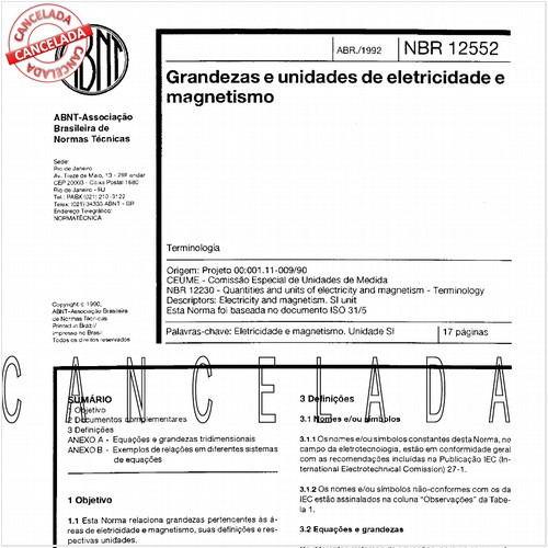 Grandezas e unidades de eletricidade e magnetismo