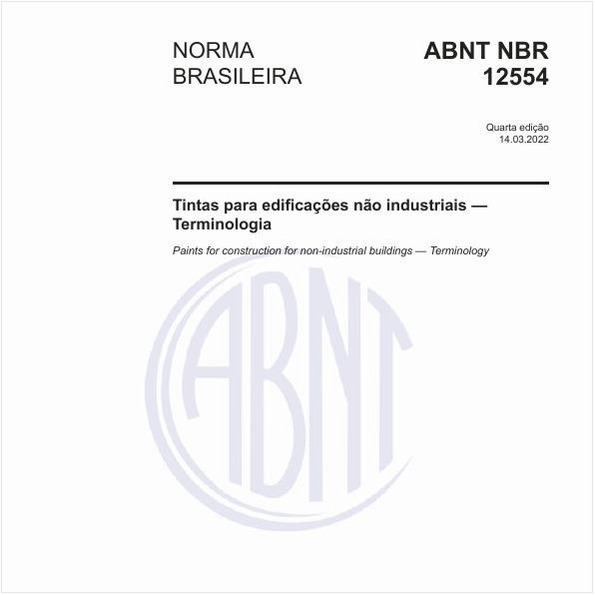 Tintas para edificações não industriais - Terminologia