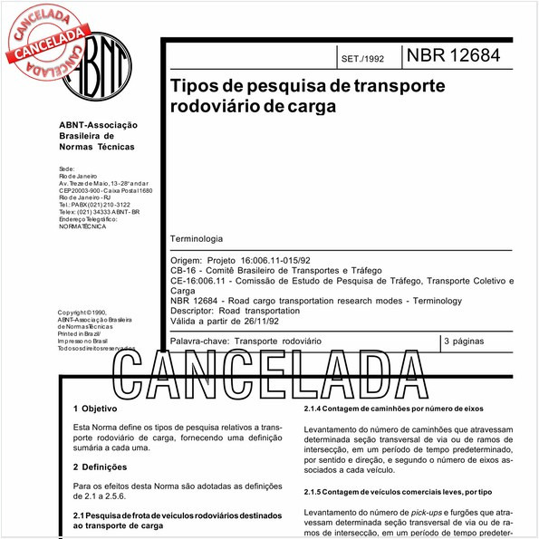 Tipos de pesquisa de transporte rodoviário de carga