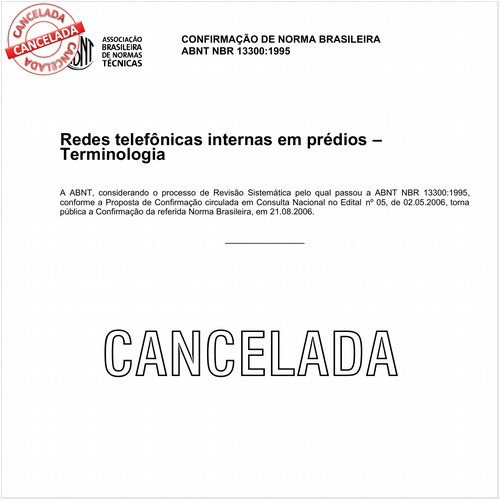 Redes telefônica internas em prédios - Terminologia