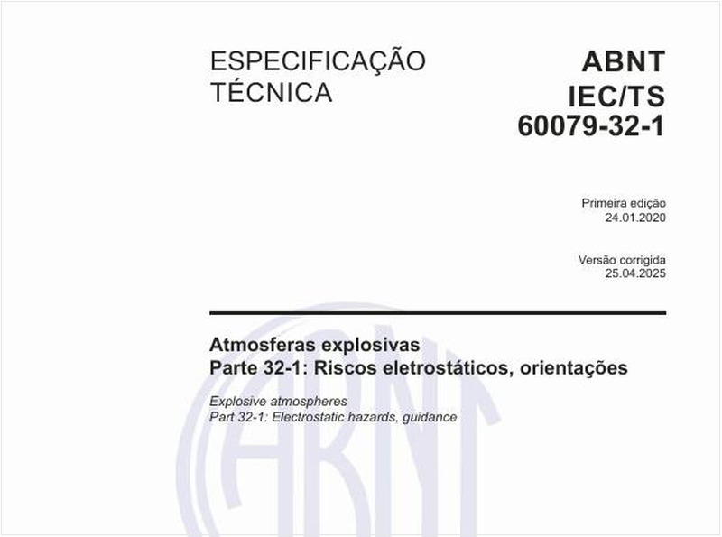 Atmosferas explosivas - Parte 32-1: Riscos eletrostáticos, orientações
