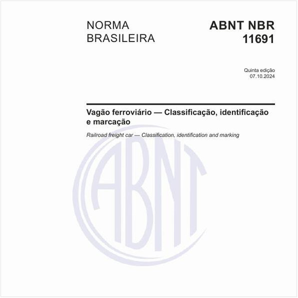 Vagão ferroviário - Classificação, identificação e marcação