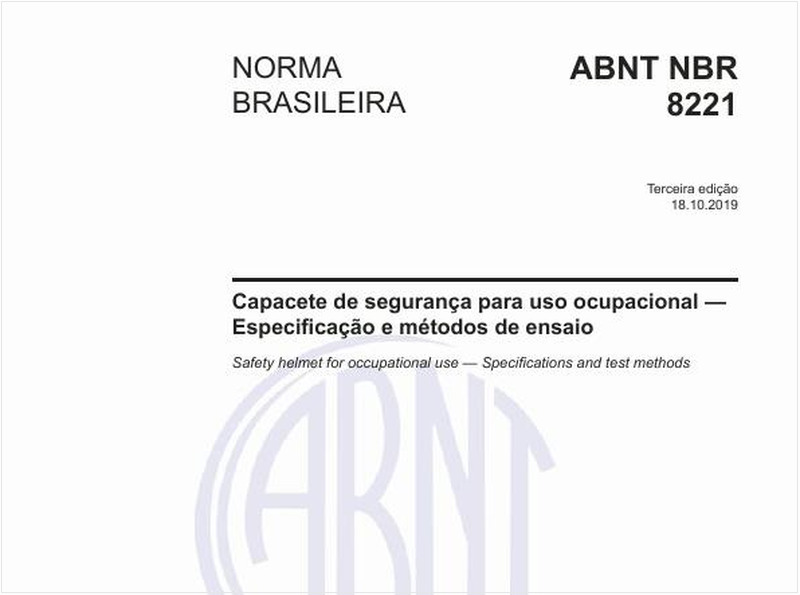 Capacete de segurança para uso ocupacional - Especificação e métodos de ensaio