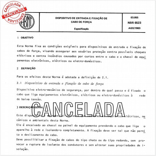 Dispositivo de entrada e fixação de cabo de força