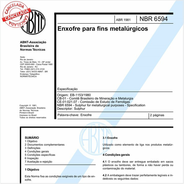 Enxofre para fins metalúrgicos