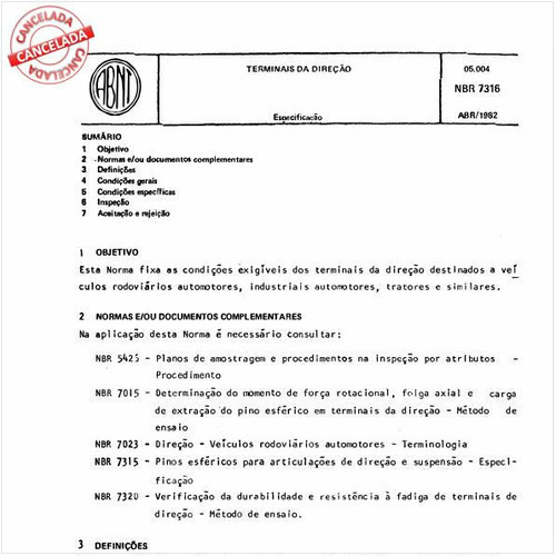 Terminais da direção