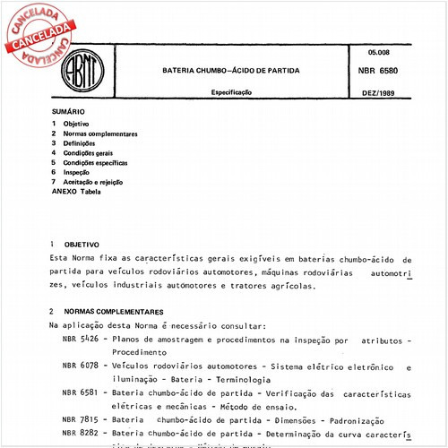 Bateria chumbo-ácido de partida