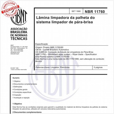 NBR11760 de 09/1990
