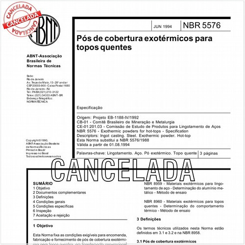 Pós de cobertura exotérmicos para topos quentes