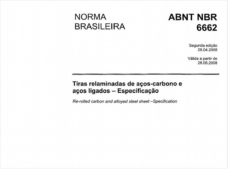Tiras relaminadas de aços-carbono e aços ligados - Especificação