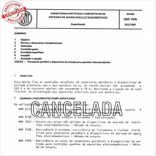 Conectores portáteis e dispositivos de entrada de aparelhos eletrodomésticos