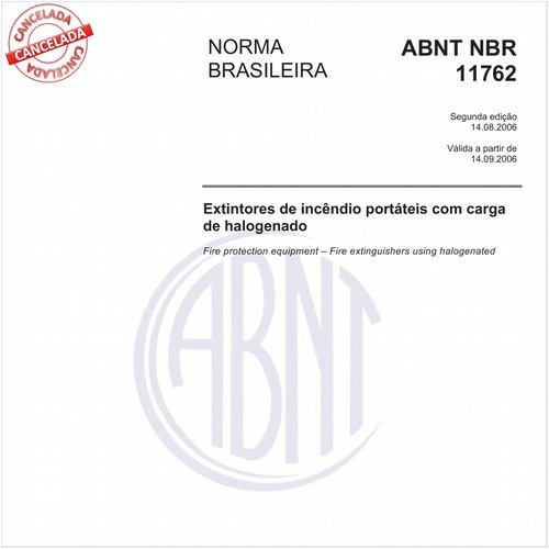 Extintores de incêndio portáteis com carga de halogenado