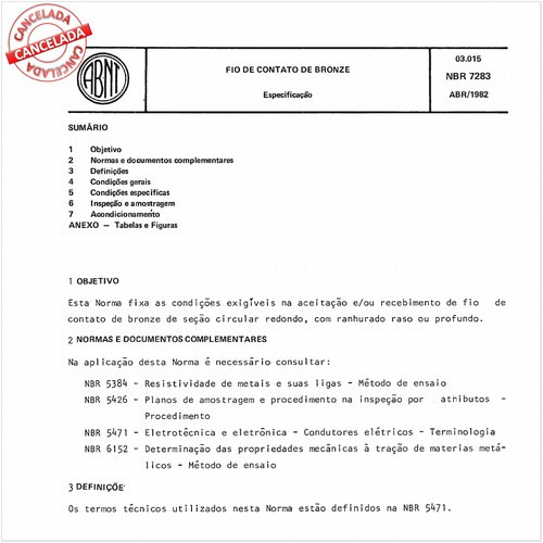 Fio de contato de bronze