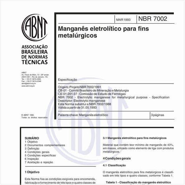 Manganês eletrolítico para fins metalúrgicos