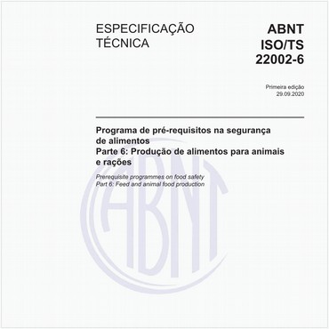 ABNT ISO/TS22002-6 de 09/2020