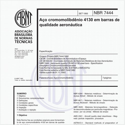 Aço cromomolibdênio 4130 em barras de qualidade aeronáutica