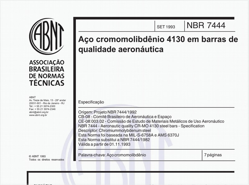 Aço cromomolibdênio 4130 em barras de qualidade aeronáutica