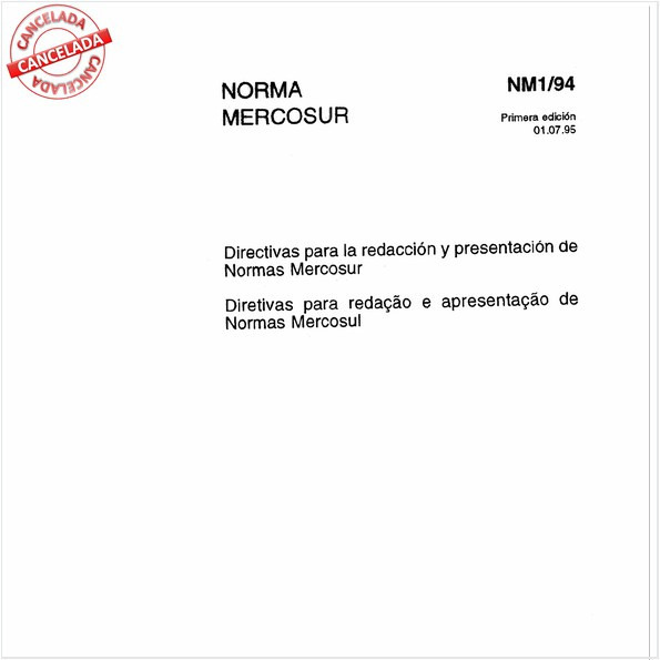 Diretivas para redação e apresentação de normas Mercosul