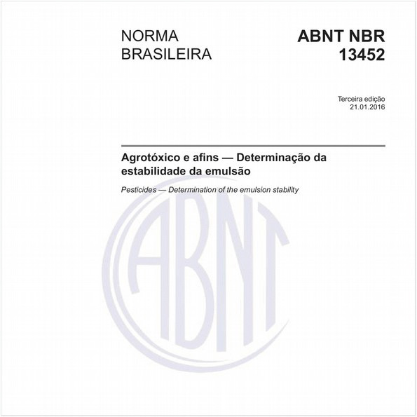 Agrotóxico e afins — Determinação da estabilidade da emulsão