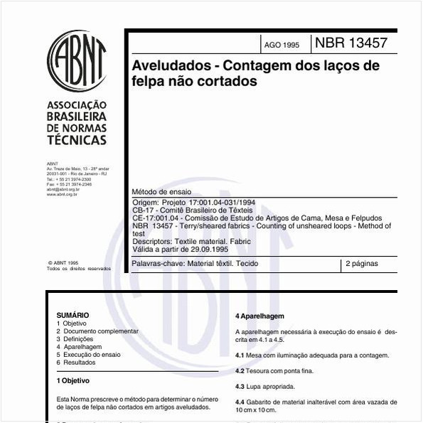 Aveludados - Contagem dos laços de felpa não cortados - Método de ensaio