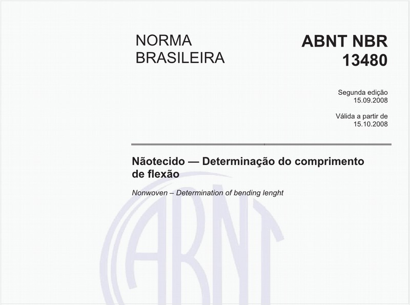 Nãotecido - Determinação do comprimento de flexão