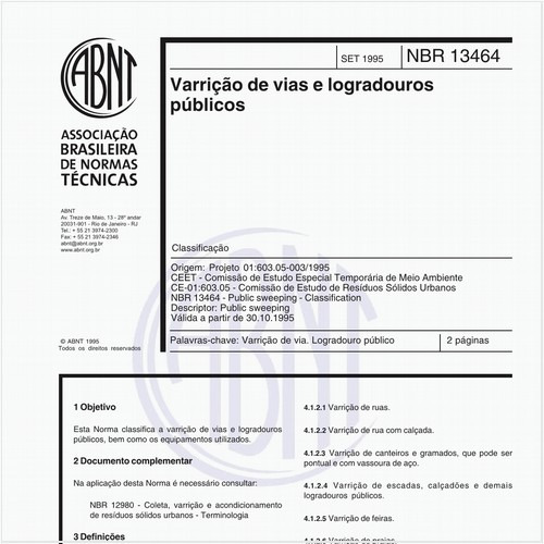 Varrição de vias e logradouros públicos