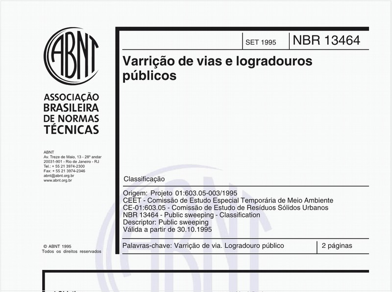 Varrição de vias e logradouros públicos