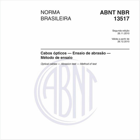 Cabos ópticos — Ensaio de abrasão — Método de ensaio