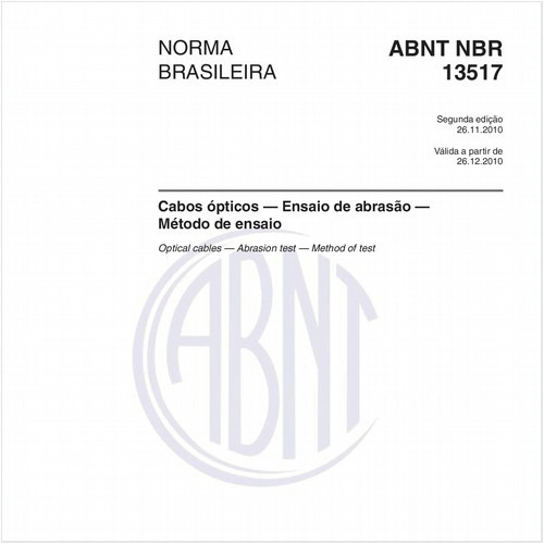 Cabos ópticos — Ensaio de abrasão — Método de ensaio