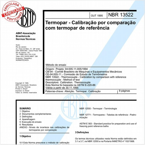 Termopar - Calibração por comparação com termopar de referência