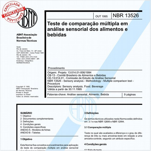 Teste de comparação múltipla em análise sensorial dos alimentos e bebidas