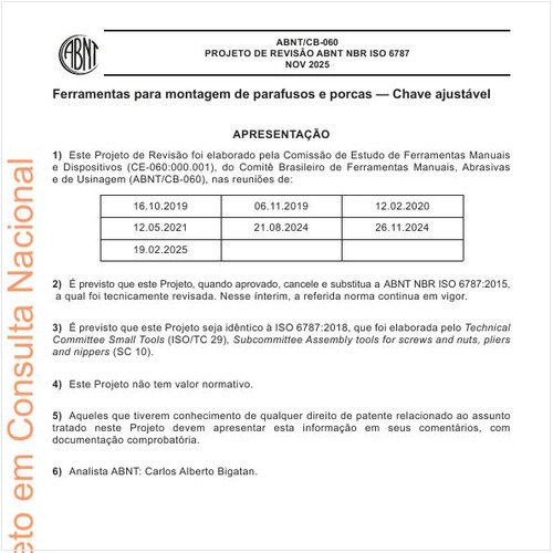 Ferramentas para montagem de parafusos e porcas - Chave ajustável