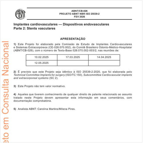 Implantes cardiovasculares — Dispositivos endovasculares - Parte 2: Stents vasculares