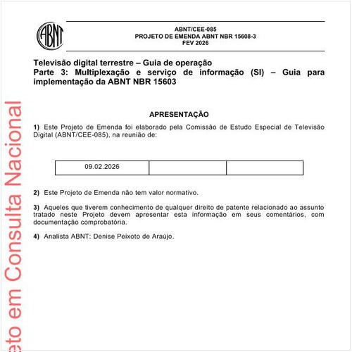 Televisão digital terrestre – Guia de operação Parte 3: Multiplexação e serviço de informação (SI) – Guia para implementação da ABNT NBR 15603
