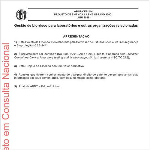 Gestão de biorrisco para laboratórios e outras organizações relacionadas