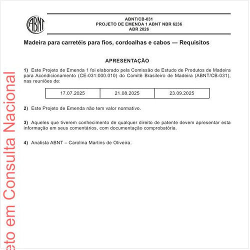 Madeira para carretéis para fios, cordoalhas e cabos ? Requisitos