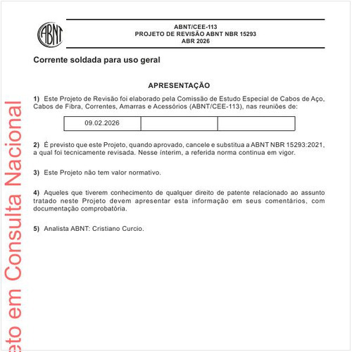 Corrente soldada para uso geral