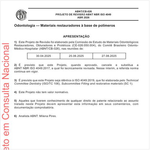 Odontologia - Materiais restauradores à base de polímeros