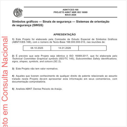 Símbolos gráficos - Sinais de segurança - Sistemas de orientação de segurança (SWGS)
