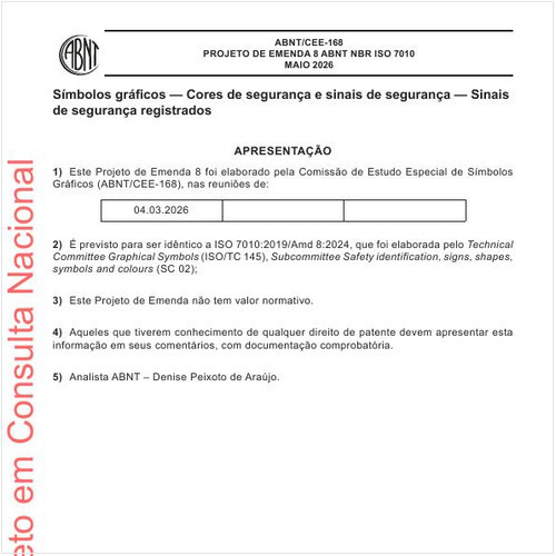 Símbolos gráficos - Cores de segurança e sinais de segurança - Sinais de segurança registrados