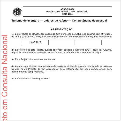 Turismo de aventura — Líderes de rafting — Competências de pessoal