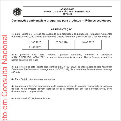 Declarações ambientais e programas para produtos — Rótulos ecológicos
