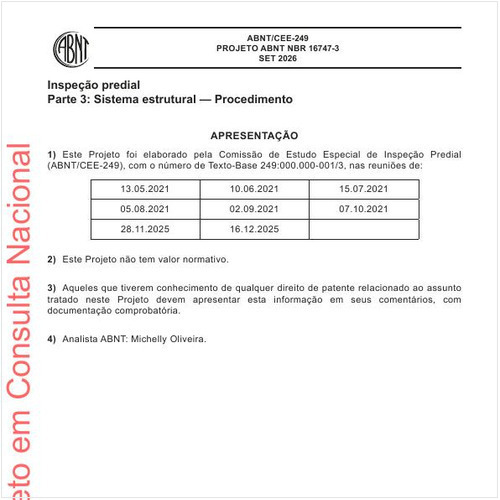 Inspeção predial Parte 3: Sistema estrutural - Procedimento
