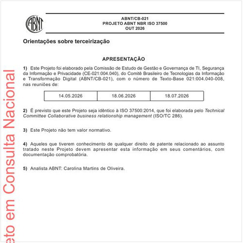 Orientações sobre terceirização