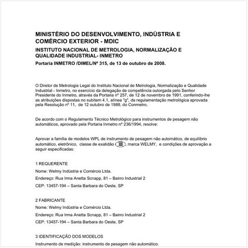 Portaria DIMEL/INMETRO 315:2008 - Situação: Revisto