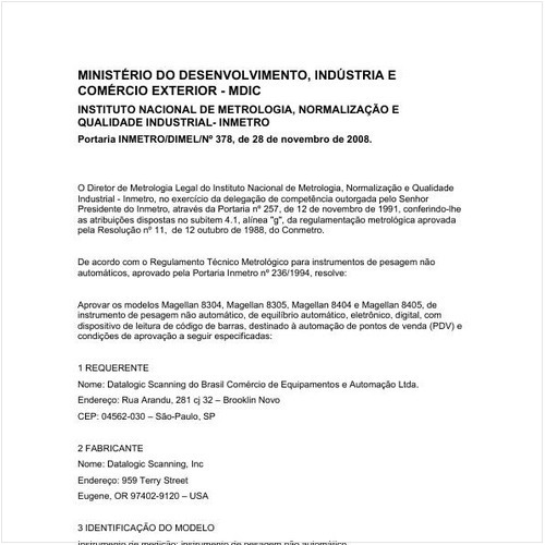 Portaria DIMEL/INMETRO 378:2008 - Situação: Revisto