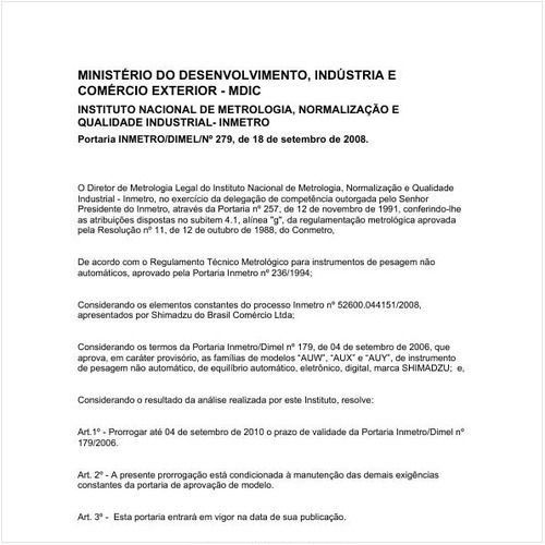 Portaria DIMEL/INMETRO 279:2008 - Situação: Revisto
