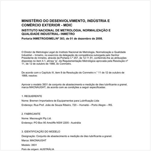 Portaria DIMEL/INMETRO 383:2008 - Situação: Revogado