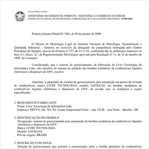 Portaria DIMEL/INMETRO 3:2009 - Situação: Revogado